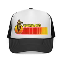 Image 1 of Vintage Yamaha Motorcycle Trucker Hat Black - Retro Vintage Motorcycle Cap