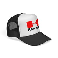 Image 2 of Vintage Kawasaki Motorcycle Trucker Hat - Retro Vintage Motorcycle Cap