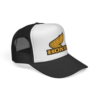 Image 2 of Vintage Honda Mesh Snapback Trucker Hat Black - Retro Adjustable Cap
