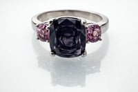 Image 2 of Purple & Pink Spinel 3 Stone Ring