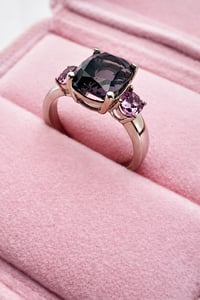 Image 1 of Purple & Pink Spinel 3 Stone Ring