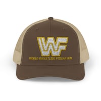 Image 1 of Vintage WWF World Wrestling Federation Embroidered Trucker Hat Mesh Snapback