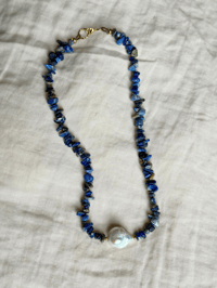 Image 2 of Rock Candy Lapis Lazuli with Baroque Pearl