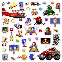 Image 1 of Sonic the Hedgehog 2 Sticker/Magnet Sets (43 Pieces)