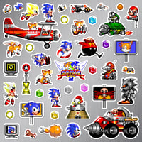 Image 2 of Sonic the Hedgehog 2 Sticker/Magnet Sets (43 Pieces)