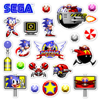 Image 1 of Sonic the Hedgehog Sticker/Magnet Sets (21 Pieces) 
