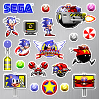 Image 2 of Sonic the Hedgehog Sticker/Magnet Sets (21 Pieces) 