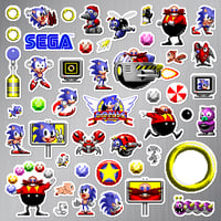Image 2 of Sonic the Hedgehog Sticker/Magnet Sets (46 Pieces)