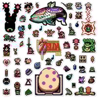 Image 1 of The Legend of Zelda: Link's Awakening DX Sticker/Magnet Sets (53 Pieces)