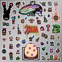 Image 2 of The Legend of Zelda: Link's Awakening DX Sticker/Magnet Sets (53 Pieces)