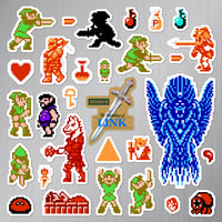Image 2 of Zelda II: The Adventure of Link Sticker/Magnet Sets (30 Pieces) 