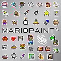Image 2 of Mario Paint Sticker/Magnet Sets (49 Pieces) 