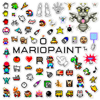 Image 1 of Mario Paint Sticker/Magnet Sets (84 Pieces)