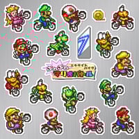 Image 2 of Excitebike: Bun Bun Mario Battle Sticker/Magnet Sets (19 Pieces) 
