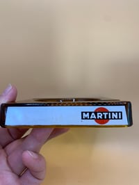Image 4 of French Vintage Martini Amber Glass Bar Ashtray. Mid-century Modern Design