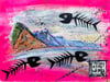 "Sidmouth and fish bones..." Original pink series...