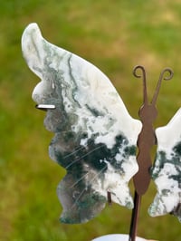 Image 3 of Moss Agate Butterfly Wings