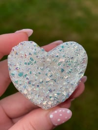 Image 2 of Aura Quartz Druzy Heart