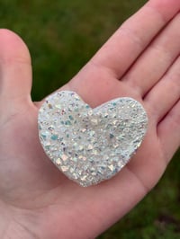 Image 5 of Aura Quartz Druzy Heart