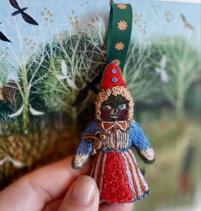 Mama Frog ~ Totem/figurine~ folk art