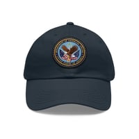 Image 1 of United States Department of Veterans Affairs (VA) Dad Cap with Leather Patch