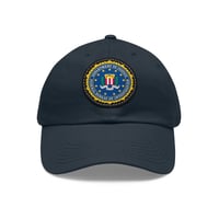 Image 1 of Federal Bureau of Investigation (FBI) Dad Cap with Leather Patch