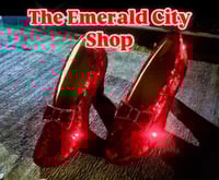 Image 1 of Dorothys Ruby Slippers authentic vintage display slippers replicas the wizard of oz