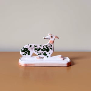 Image of Miniature Whippet Ornament - Laying down