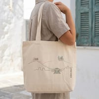 Image 5 of TOTE BAG Large - SYROS HILLS (Minimal Design) | Original Artwork
