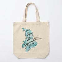 Image 1 of TOTE BAG Large - Φραγκοσυριανή (Map Design) | Original Artwork