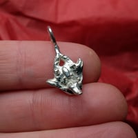 Image 3 of Demon head in silver