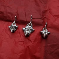 Image 2 of Demon head in silver