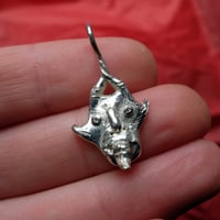 Image 4 of Demon head in silver