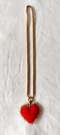 Image 3 of 💕 Collane CUORE con catena 💕 in velluto con perline  