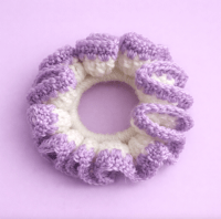 Petit chouchou lila/blanc