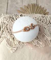 Image 2 of Newborn Headband for Photoshoot – Brown Photo Prop