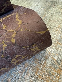 Image 3 of 'Walnut Shimmer' hand marbled paper 