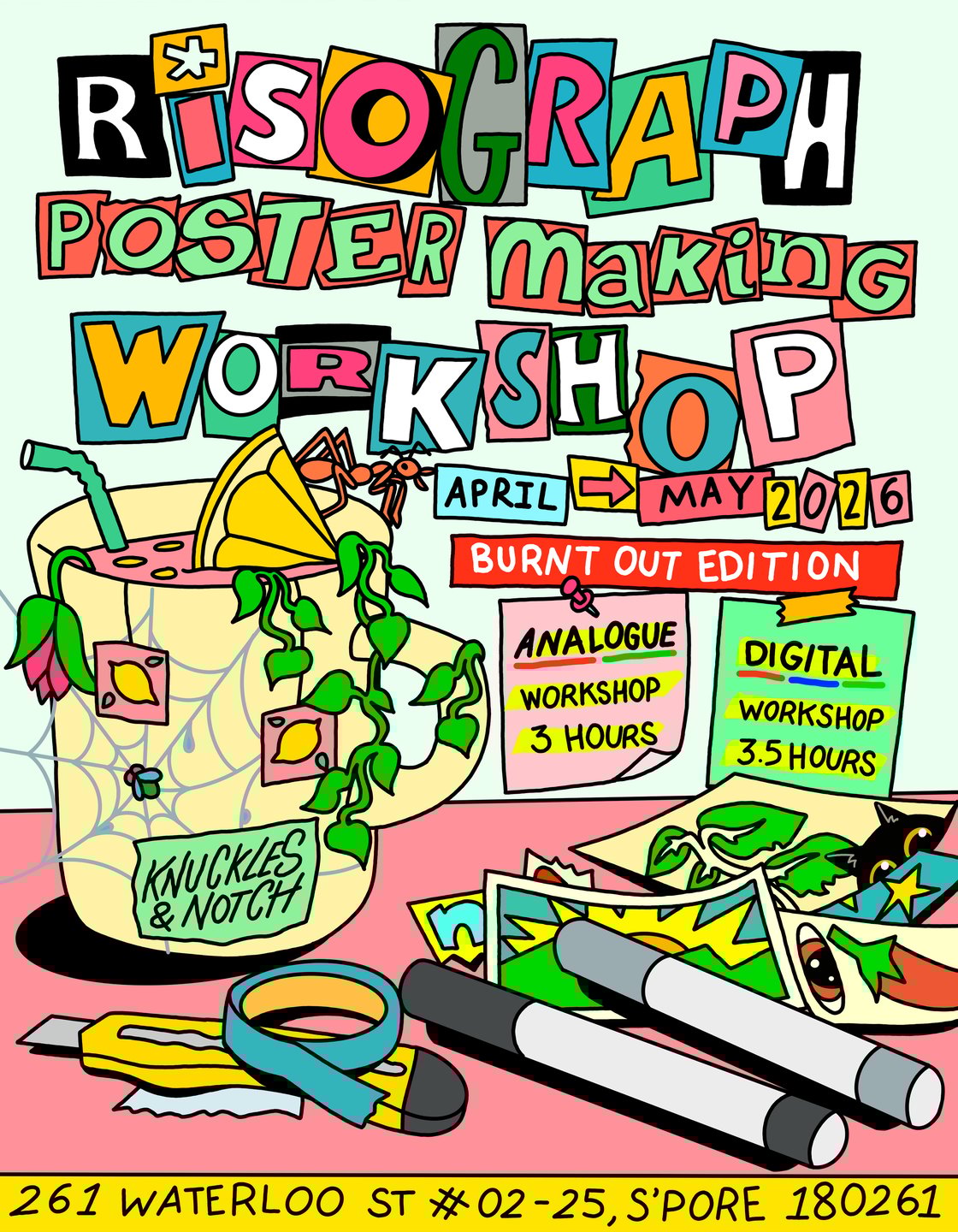 Image of Risograph Poster Making Workshop *Burnt Out Edition*