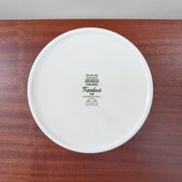 Image 2 of Arabia Finland Krokus Black and White Grey Rim Serving Bowl