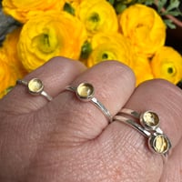 Hammered Sterling Silver Citrine Stacking Ring