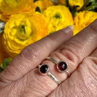 Sterling Silver Garnet Ring 
