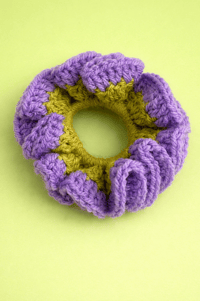 Petit chouchou violet/vert