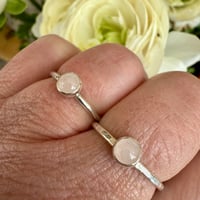 Sterling Silver Pink Quartz Stacking Ring