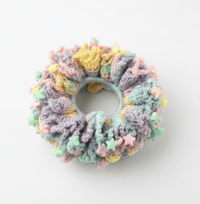 Gros chouchou perles pastels