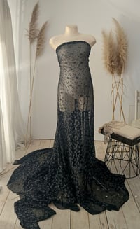 Image 2 of Black Chiffon Photo Prop Set – Photography Backdrop Fabric