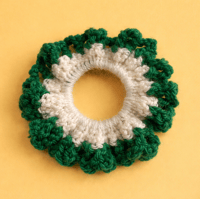 Petit chouchou blanc/vert