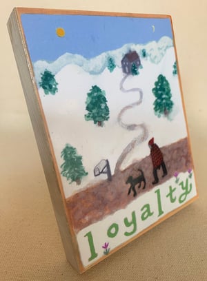 Image of Loyalty-- illumination series print on wooden plaque-- regular size