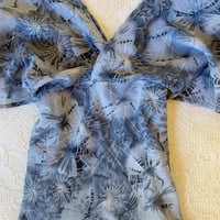 Image 2 of Blue butterfly sleeves top