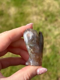 Image 4 of Moss Agate Angel Carving