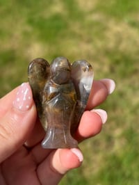 Image 6 of Moss Agate Angel Carving